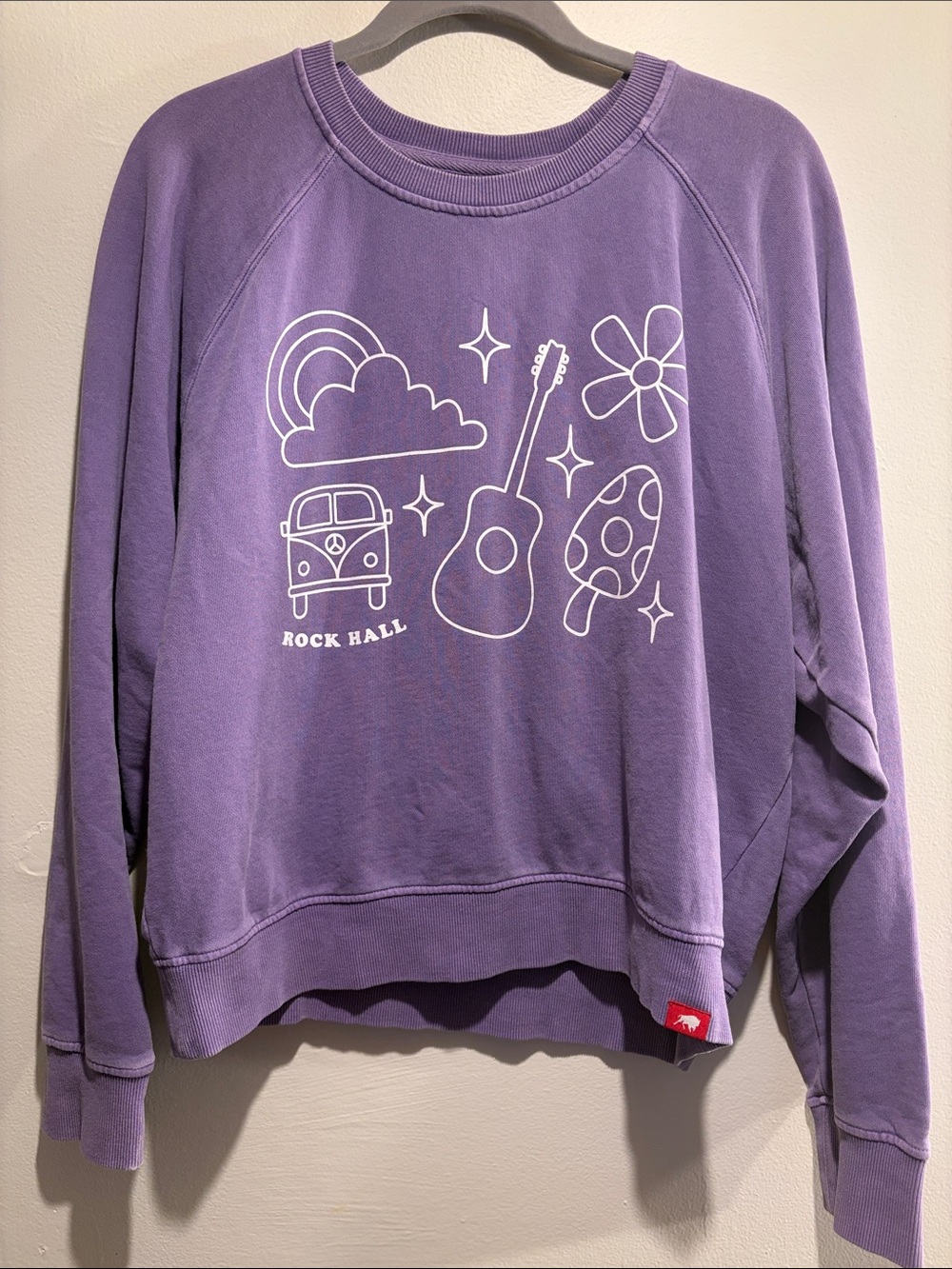 Rock Hall Women's Purple Graphic Crewneck Sweatshirt